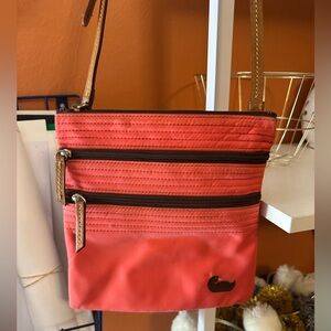 DOONEY & BOURKE Nylon Crossbody Bag w/Leather Strap